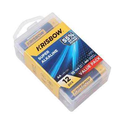 Gambar Krisbow Baterai Alkaline AA Set 12 pcs - Biru