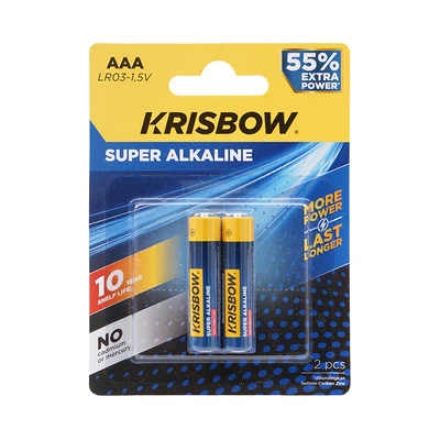 Gambar Krisbow Baterai Alkaline AAA Set 2 pcs - Biru