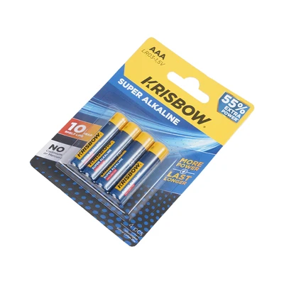 Gambar Krisbow Baterai Super Alkaline AAA Set 4 pcs - Biru