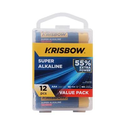 Gambar Krisbow Baterai Alkaline AAA Set 12 pcs - Biru