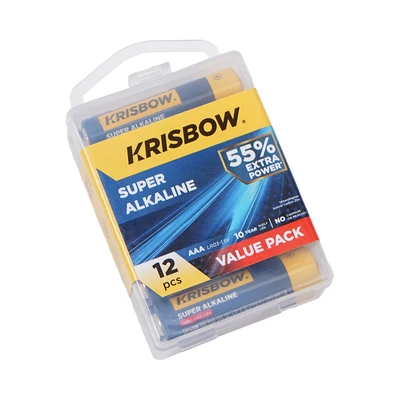 Gambar Krisbow Baterai Alkaline AAA Set 12 pcs - Biru