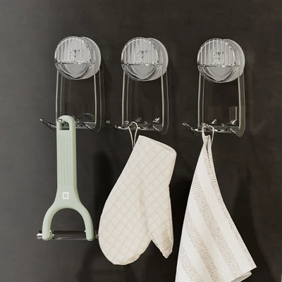 Gambar Stora Gantungan Dinding Kamar Mandi 3 Kait Dengan Suction