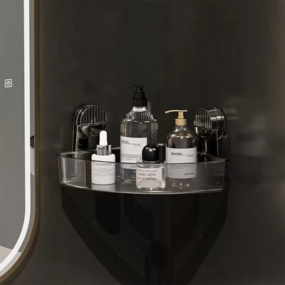 Gambar Stora Rak Sudut Kamat Mandi Dengan Suction Clear