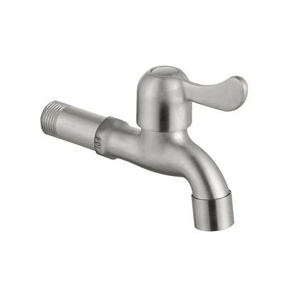Gambar Fosa 1/2 Inch Keran Air Stainless Steel Basic Long T-1021Lss - Silver Satin