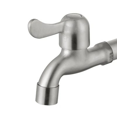 Gambar Fosa 1/2 Inch Keran Air Stainless Steel Basic Long T-1021Lss - Silver Satin