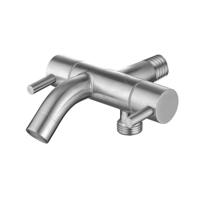 Gambar Fosa 1/2 Inch Keran Air Dua Arah Stainless Steel T-1231Ss - Silver Satin