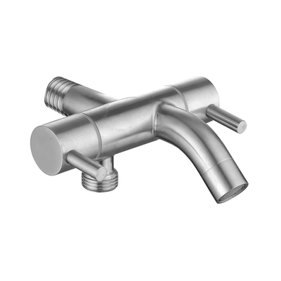 Gambar Fosa 1/2 Inch Keran Air Dua Arah Stainless Steel T-1231Ss - Silver Satin