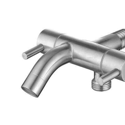 Gambar Fosa 1/2 Inch Keran Air Dua Arah Stainless Steel T-1231Ss - Silver Satin