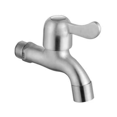 Gambar Fosa 1/2 Inch Keran Air Basic Stainless Steel - Silver Satin