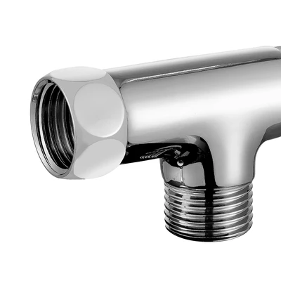 Gambar Fosa 1/2 Inci Sambungan Pipa Tee Stainless Steel Drat Luar Dengan Nut  - Silver