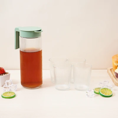 Gambar Culinart Teko Minum & Gelas Striples Set 5 pcs