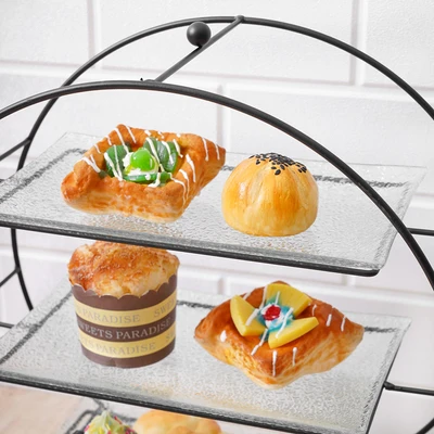 Gambar Culinart Cirkuz Wadah Saji Kaca 3 Tingkat 41x17.5x44 cm Transparan