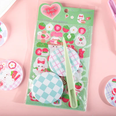Gambar Kiddy Fun Joytop Set Diy Strawberry Rabbit Badge Sticker Random