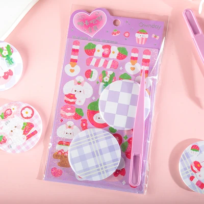 Gambar Kiddy Fun Joytop Set Diy Strawberry Rabbit Badge Sticker Random