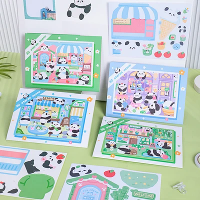 Gambar Kiddy Fun Joytop Set Diy Panda 3d Landscaping Sticker Random