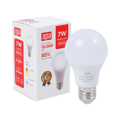 Gambar APA Bohlam LED Standard 7 Watt 700 Lumen Cool Daylight E27 - Putih