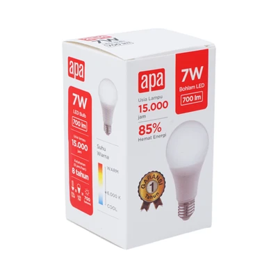 Gambar APA Bohlam LED Standard 7 Watt 700 Lumen Cool Daylight E27 - Putih