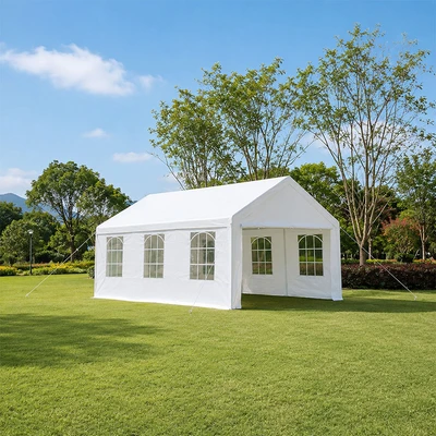 Gambar Krisbow Tenda Roder Knock Down Dengan 4 Sidewall 4x6 Meter - Putih