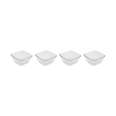 Gambar Culinart Mangkuk Saji Dessert Mini Plastik Set 4 pcs - Abu-Abu