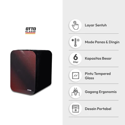 Gambar Otto Klasse 6 Ltr Kulkas Mobil Cool & Warm - Hitam/Merah