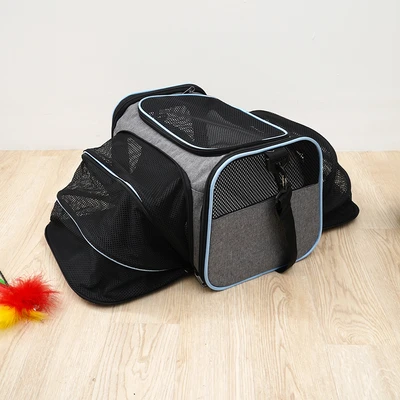 Gambar Paws N Tail Tas Hewan Peliharaan Expandable - Abu-Abu