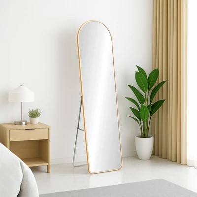 Gambar Informa Pro Cermin Lantai Aluminium Arch 40x1.2x150 cm - Gold