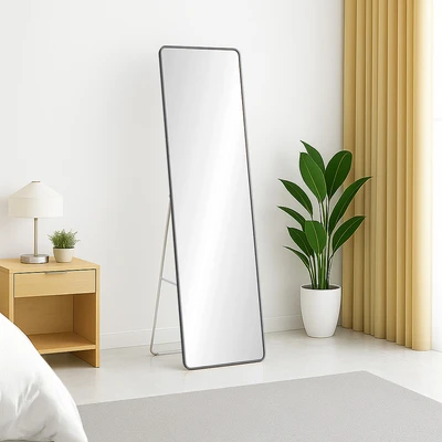 Gambar Informa Pro Cermin Lantai Aluminium 40x1.2x150 cm - Hitam