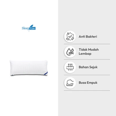 Gambar Sleeplite 43x100x19 cm Bantal Body Pillow - Putih