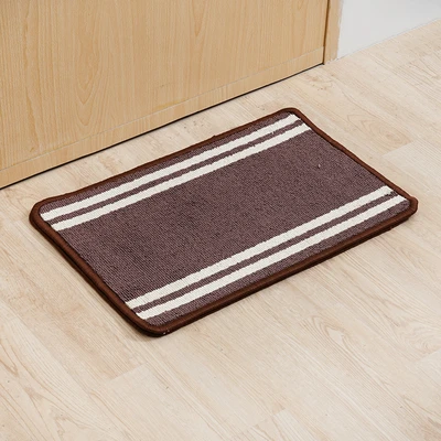 Gambar Forhom Keset Kamar Mandi Microfiber Stripe 40x60 cm Set 2 pcs - Cokelat Tua