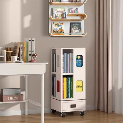 Gambar Stora Rooney Rak Buku 3 Tingkat Dengan Laci 82.5 cm - Krem Beige