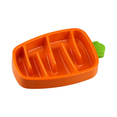 Gambar Pet Kingdom Tempat Makan Hewan Slow Feeder Carrot - Oranye