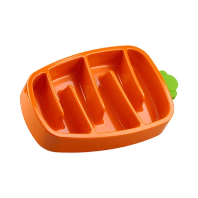 Gambar Pet Kingdom Tempat Makan Hewan Slow Feeder Carrot - Oranye