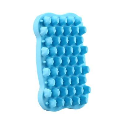 Gambar Pet Kingdom Sikat Grooming Hewan Bone Shape - Biru