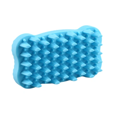 Gambar Pet Kingdom Sikat Grooming Hewan Bone Shape - Biru