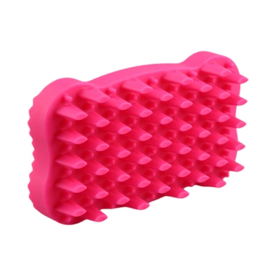 Gambar Pet Kingdom Sikat Grooming Hewan Bone Shape - Pink Fuchsia