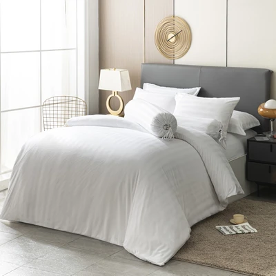 Gambar Sleeplite 160x200 cm Set 6 Pcs Seprai Queen Microfiber Emboss Hotel - Putih