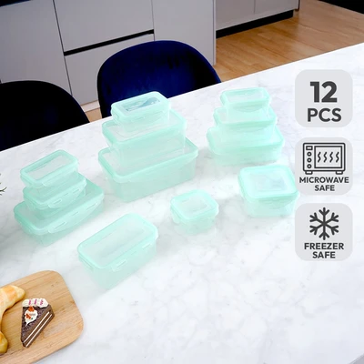 Gambar Picas Kelly Wadah Makanan Set 12 pcs - Hijau Muda