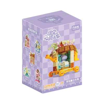 Gambar Sembo Block Animal Series Hippo Set 475 Pcs - Ungu/kuning
