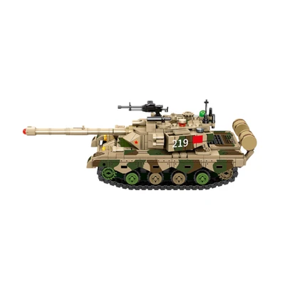 Gambar Sembo Block Main Battle Tank Set 719 Pcs - Cokelat