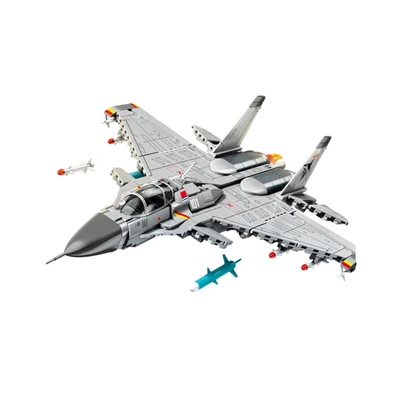 Gambar Sembo Block Set 645 Pcs Sembo Block Aviation J15 Shipborne Fighter - Abu-abu