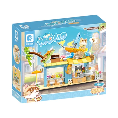 Gambar Sembo Block Momoland Momo Coffee Shop Set 435 Pcs - Mix