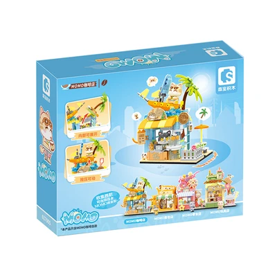 Gambar Sembo Block Momoland Momo Coffee Shop Set 435 Pcs - Mix