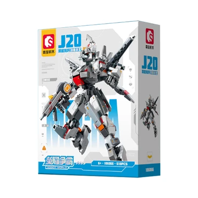 Gambar Sembo Block Set 518 Pcs Glory J20 Wind Rises & Dragon - Abu-abu