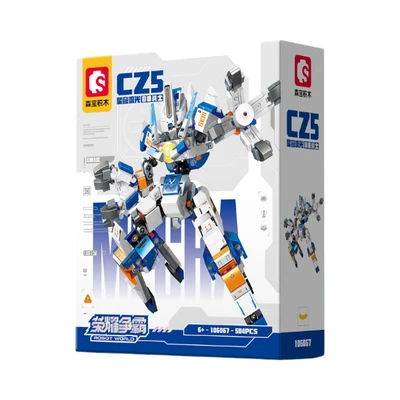 Gambar Sembo Block Glory Long March 5 Starry Set 504 Pcs - Putih/biru