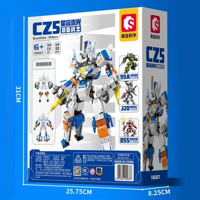 Gambar Sembo Block Glory Long March 5 Starry Set 504 Pcs - Putih/biru