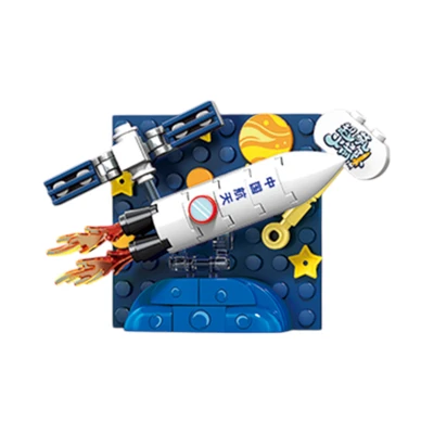 Gambar Sembo Block Ip Aerospace Magnetic Sticker 614403 - Putih