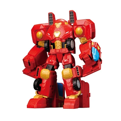 Gambar Top Gear Zd Mech Strike Robot Transform Car Iron Man Mech Suit 24 Cm - Merah