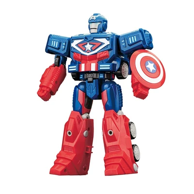 Gambar Top Gear Zd Mech Strike Robot Transform Captain America Mech Suit 24 Cm - Mix
