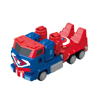 Gambar Top Gear Zd Mech Strike Robot Transform Captain America Mech Suit 24 Cm - Mix