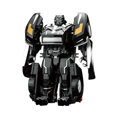 Gambar Top Gear Zd Mech Strike Robot Transform Car Black Panther Mech Suit 24 Cm - Hitam
